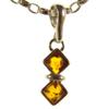 BALTIC AMBER AND STERLING SILVER 925 DESIGNER COGNAC PENDANT JEWELLERY JEWELRY (NO CHAIN) view 1