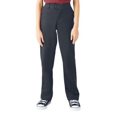 Dickies Kids Girls 7-16 Stretch Slim Straight Pant, Dark Navy, 14