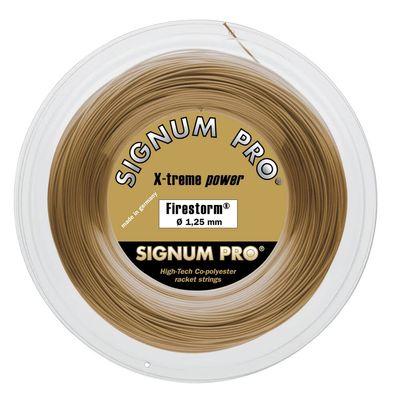 Signum Pro Tennis String - Firestorm - 1.30mm Gold Metallic - 200m (660ft) Reel