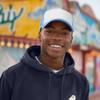 DALIX Two Tone Trucker Cap in Blue and White Hat view 3