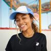 DALIX Two Tone Trucker Cap in Blue and White Hat view 4