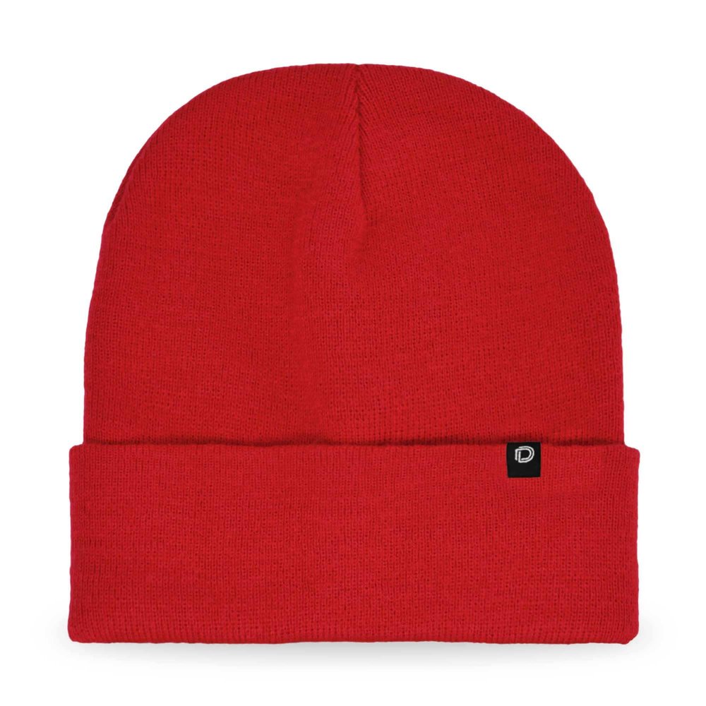 DALIX 12" Premium Knit Cuff Beanie in Red