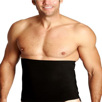 Insta Slim Mens Slimming Compression Firming Belt, for Slimming, Tummy Control, Special Occasion, Back Support, Posture Support (Black, Large)