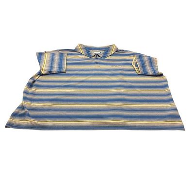 Columbia Big and Tall Thistletown Park Stripe Polo (Blue Jay Stripe, XXXX-Large)