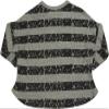 CELEB KIDS - Little Girls Long Sleeve Crop Striped Top, Grey, Black 29581-4T view 2