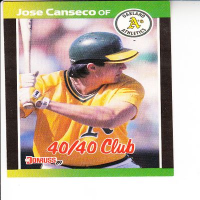 1989 Donruss #643 Jose Canseco 40/40 Baseball