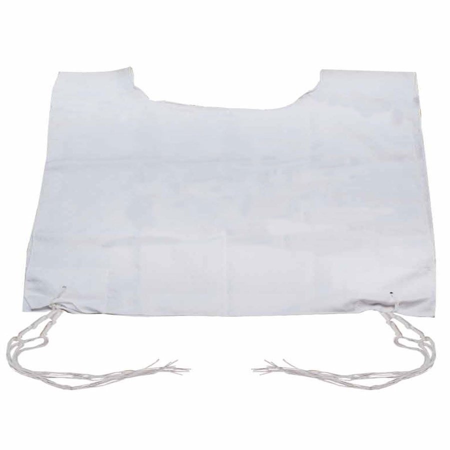 100% Poly Cotton Tallit Kattan Round Neck Two Holes Size 8 with Handmade Tzitzis Ashkenaz Tied