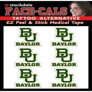 WinCraft NCAA Baylor Bears Face Tattoos, Team Colors, One Size