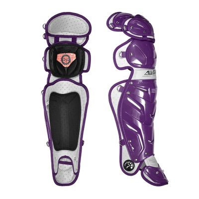 All-Star LG30WPROPU/G Adult System 7 Leg Guard, Grey Trimmed, 16.5" Long PU/G