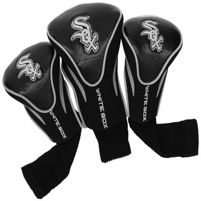 Team Golf MLB Chicago White Sox Contour Golf Club Headcovers (3 Count) Numbered 1, 3, & X, Fits Oversized Drivers, Utility, Rescue & Fairway Clubs, Velour lined for Extra Club Protection