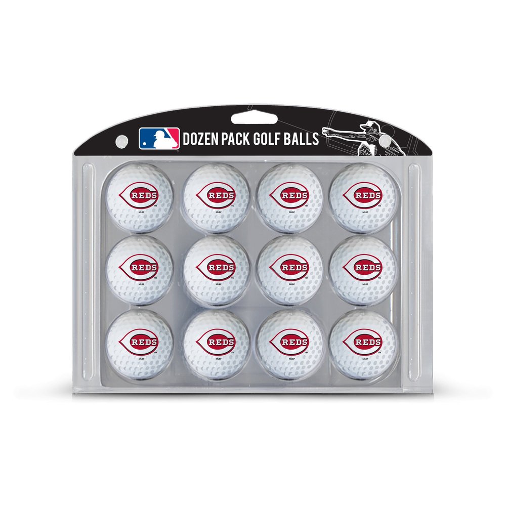 Team Golf MLB Cincinnati Reds Golf Balls, 12 Pack Dozen Regulation Size Golf Balls, 12 Pack, Full Color Durable Team Imprint