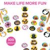 1 1/2" Halloween Stickers for Kids, 3 Rolls, 100 Paper Stickers Each Perfect for Parties view 4