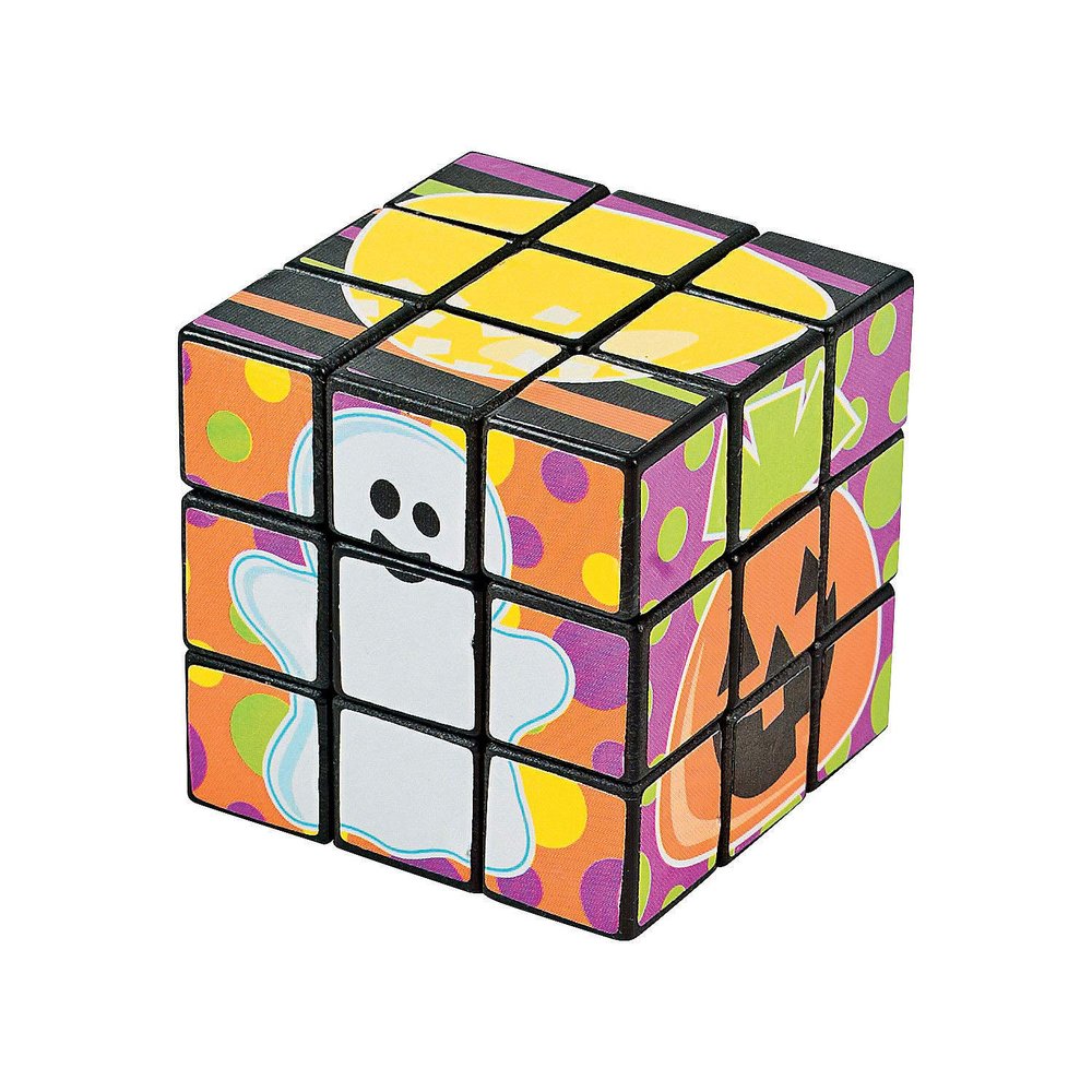 Fun Express - Mini Halloween Magic Cubes for - Toys - Games - Puzzle Games & Mind Teasers - Halloween - 12 Pieces