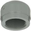 GF Piping Systems CPVC Pipe Fitting, Cap, Schedule 80, Gray, 3/4" NPT Female view 1