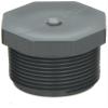 GF Piping Systems PVC Pipe Fitting, Plug, Schedule 80, Gray, 1" NPT Male view 1