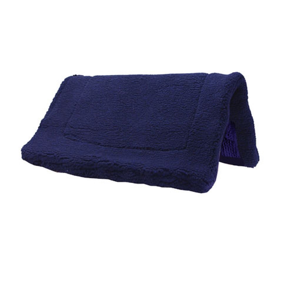 Intrepid International Western Fleece Non Slip Bottom Pony Pad, Navy