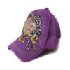 Royal Rhinestone Tattoo Trucker Snapback Adjustable Hat- Black Witte Gold view 2