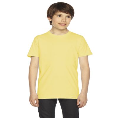 American Apparel Boys Fine Jersey Short-Sleeve T-Shirt (2201) -LEMON -12
