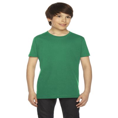 American Apparel Youth Fine Jersey Short Sleeve T-Shirt - Kelly Green / 10 Years