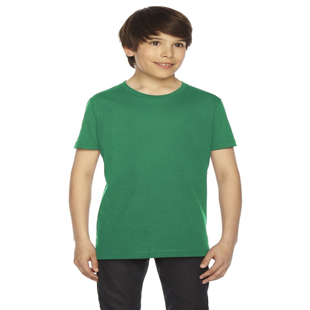 American Apparel Youth Fine Jersey Short Sleeve T-Shirt - Kelly Green / 10 Years