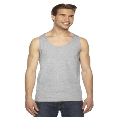 American Apparel Men Fine Jersey Tank Size XS Heather Grey