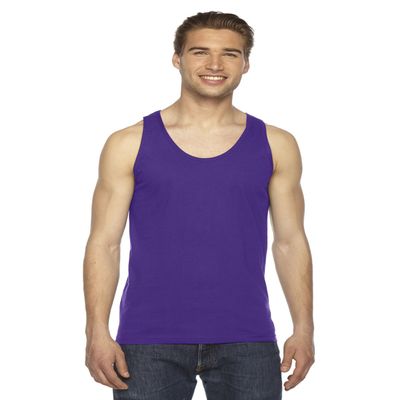 American Apparel Men Fine Jersey Tank Size S Purple