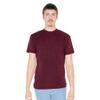 American Apparel Poly-Cotton Short Sleeve Crew Neck, Heather Cranberry, Small view 1