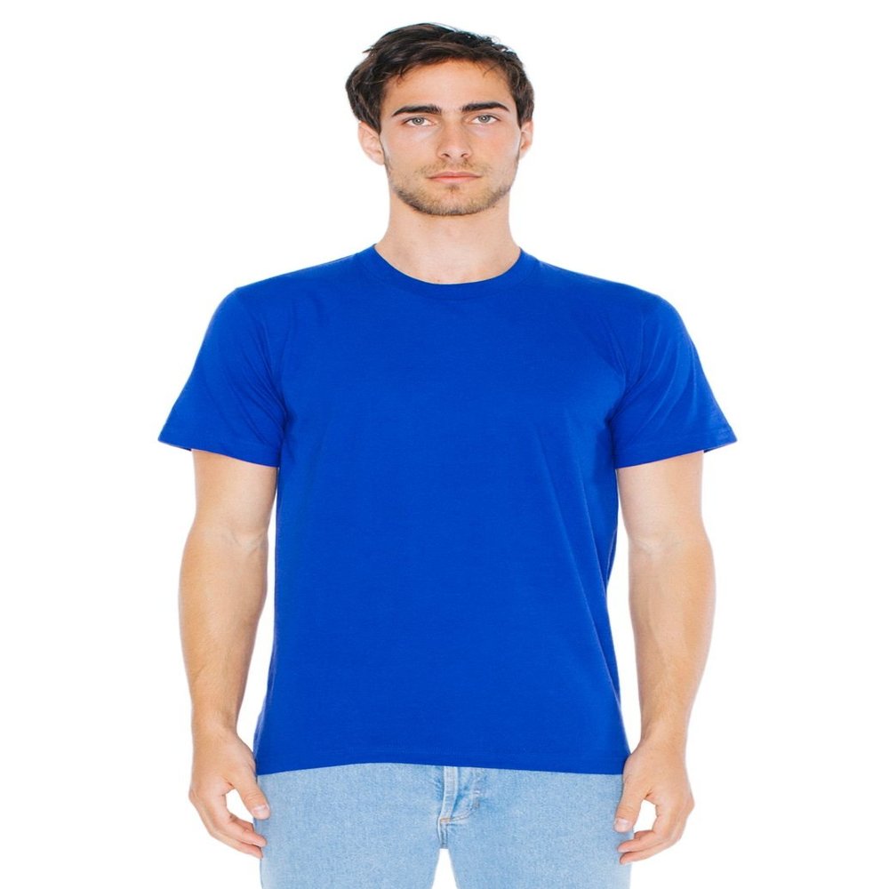 American Apparel Unisex Fine Jersey Short Sleeve T-Shirt, Lapis, Small