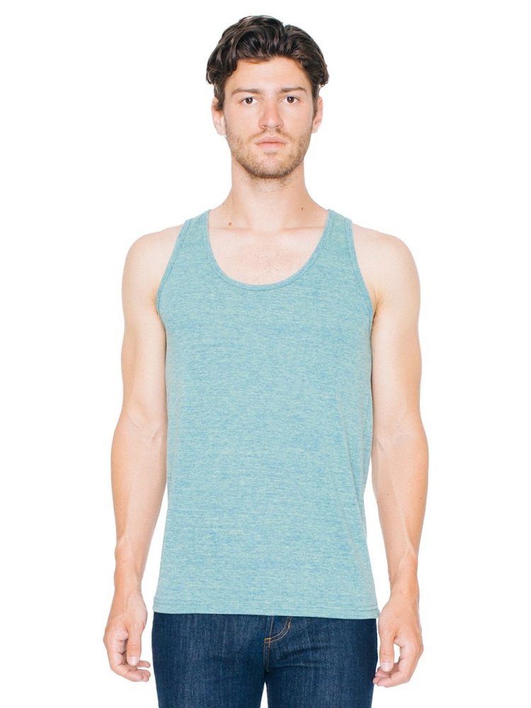 American Apparel Unisex Tri-Blend Tank, Tri/Lemon, X-Small