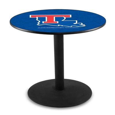 L214 - 36" Black Wrinkle Louisiana Tech Pub Table by Holland Bar Stool Co.