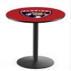 Florida Panthers Officially Licensed L214 Black Wrinkle, 36" Tall Pub Table - NHL - 28" Top