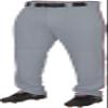 Rawlings | PRO 150 Series Baseball Pants | Youth Medium | Piped | Grey / Scarlet | Relaxed Fit view 1