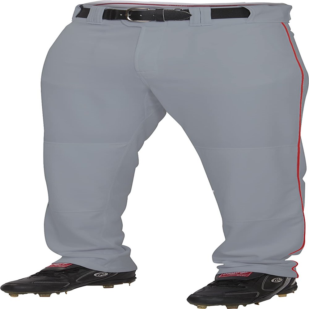 Rawlings | PRO 150 Knicker Baseball Pant | Grey/Red | Youth Large