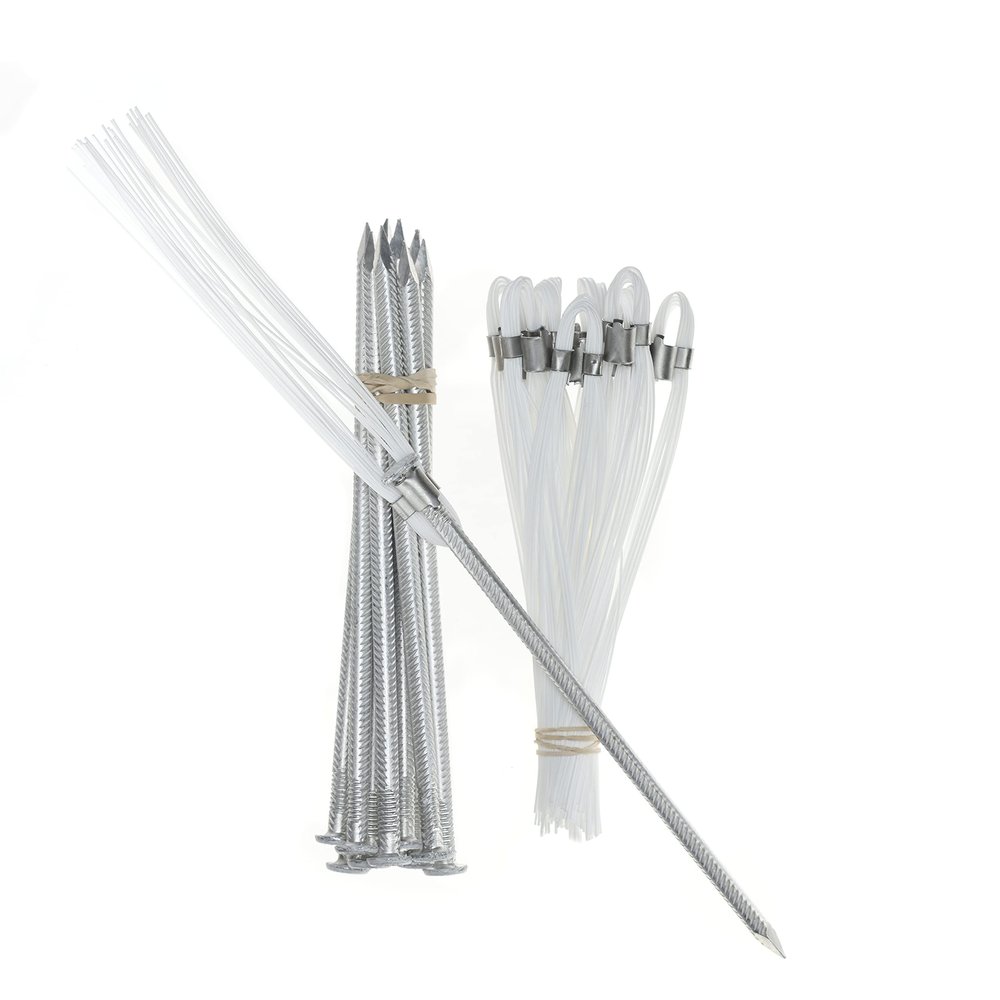 Trail Chasers Ground Markers White 6 Inch Marking Whiskers with Lightweight, Non-Rust, Aluminum Stakes (Pkg of 10)