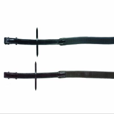 Caldene Rubber Reins - Havana, X-Large