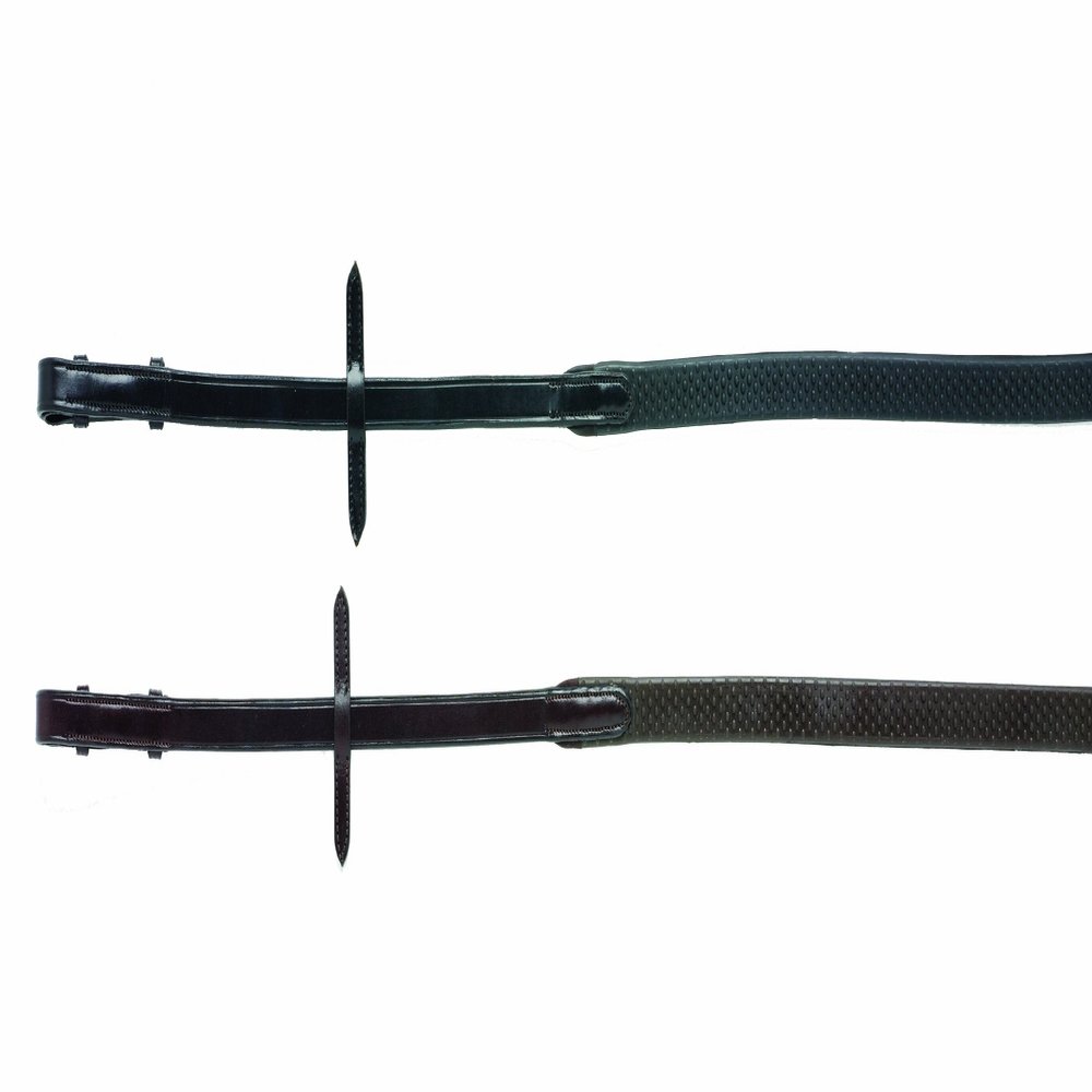 Caldene Rubber Reins - Havana, X-Large