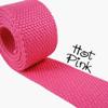 1 Yard Cotton Webbing - 1 1/4" Medium Heavy Weight - Hot Pink view 1