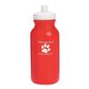 Fun Express Opaque Red Paw Print Personalized Plastic Water Bottles - 50 Ct. - Party Supplies - 50 Pieces view 1