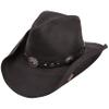 Stetson Roxbury Shapeable Leather Cowboy Western Hat, Black, Large view 1