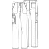 Cherokee Premium Core Stretch Unisex Cargo Scrubs Pant, Caribbean Blue, Large view 3