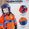 Launch Pad Toddler Ski Harness with Leash - Ski Harness for Kids w/ 7' Elasticized Leash, Easy Lift Handle & Built-in Backpack | Teaches Speed Control & Snowboard Training for Kids | Blue view 4