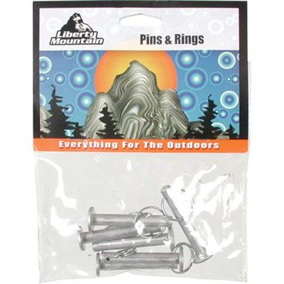 Liberty Mountain Rings and Pins, Pack of 6, Silver, Small