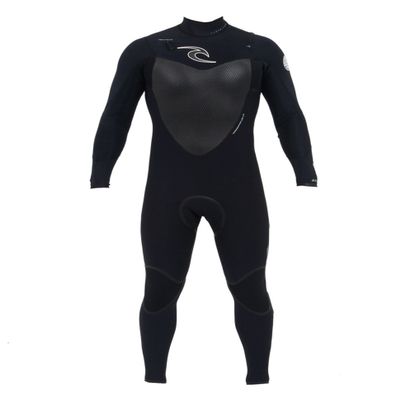 Rip Curl 3/2mm Flash Bomb Plus Chest Zip Suit, X-Large Short, Black/Black