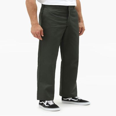 Dickies Mens Original 874 Work Pants  Durable Straight Leg Uniform Trousers for Men, Ideal for Industrial or Office Use, Olive Green, 44W x 32L