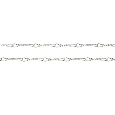 12 inches .925 Sterling Silver Twisted Wire Footage Link Footage Chain / Findings / Bright