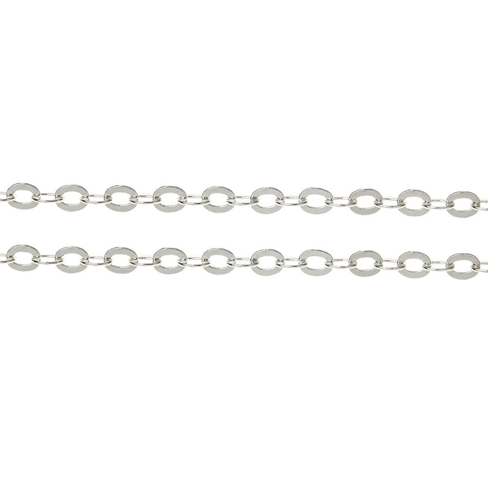 12 inches .925 Sterling Silver Bead Anchor Rolo Cable Round Link Footage Chain / Findings / Bright