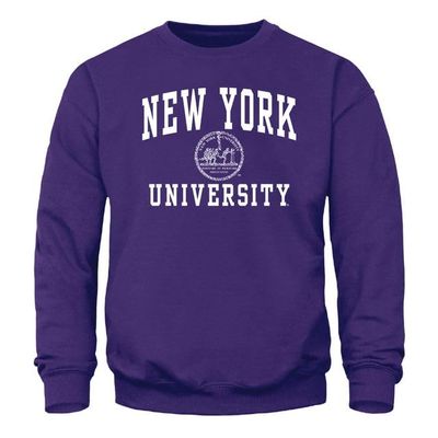 Barnesmith New York University NYU Violets Adult Unisex Crewneck Sweatshirt, Heritage, Violet, Medium