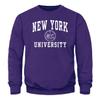 Barnesmith New York University NYU Violets Adult Unisex Crewneck Sweatshirt, Heritage, Violet, Medium view 1