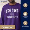 Barnesmith New York University NYU Violets Adult Unisex Crewneck Sweatshirt, Heritage, Violet, Medium view 3