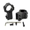 SNIPER Airgun .22 High Profile Compact 2-piece Scope Ring Dove Tail Base Black view 2